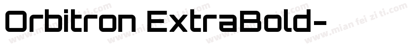 Orbitron ExtraBold字体转换